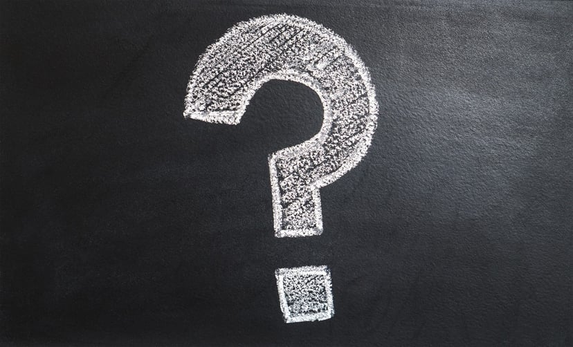 Featured image: Question Mark on Chalkboard - The questions you need to ask before expanding your business