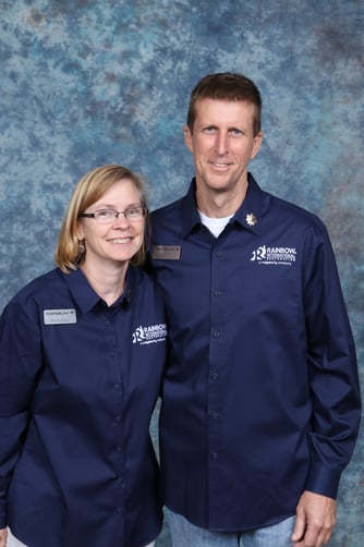 Featured image: Jim Casey and his wife, Stacey, local owners of Rainbow International - Case Study: Diversifying a Business with Rainbow International
