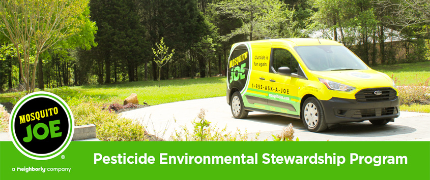 Featured image: Mosquito Joe branded vehicle - Mosquito Joe Forms Partnership with the Pesticide Environmental Stewardship Program (PESP)