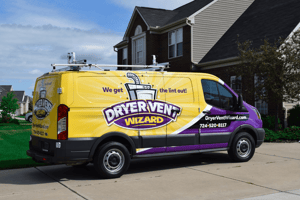 Dryer Vent Wizard truck outside a home. - Want to Work from Home? Start by Making Homes Safer