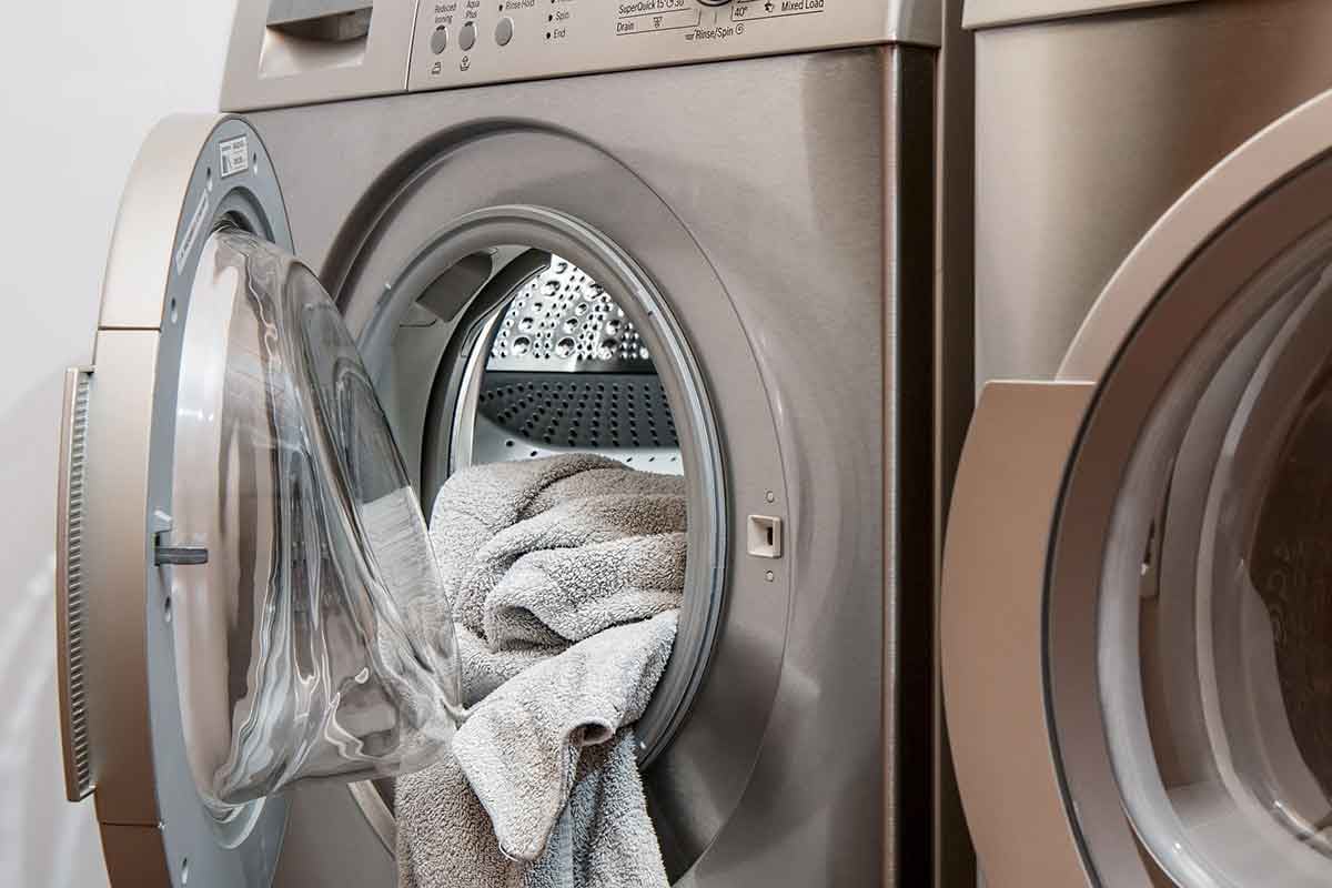 photo of a dryer filled with towels