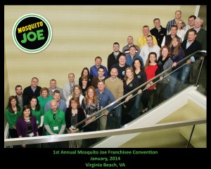 2014 Mosquito Joe Convention Group posed on the stairs.