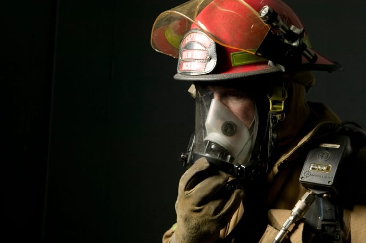 firefighter in full uniform